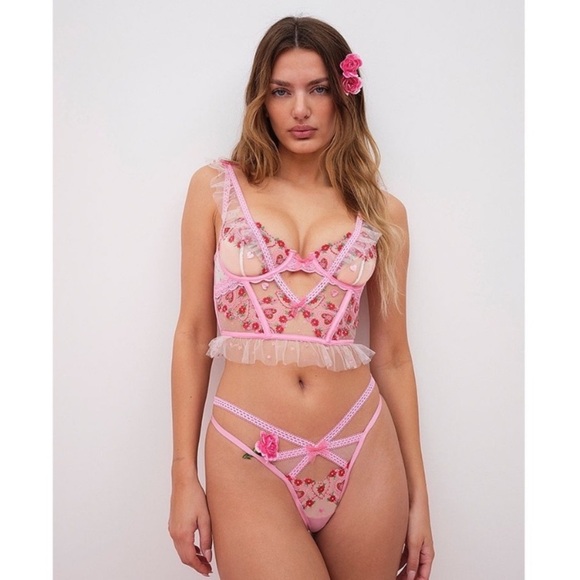 New! For love and lemons whimsical garden bustier bra top 10101 - Picture 3 of 12